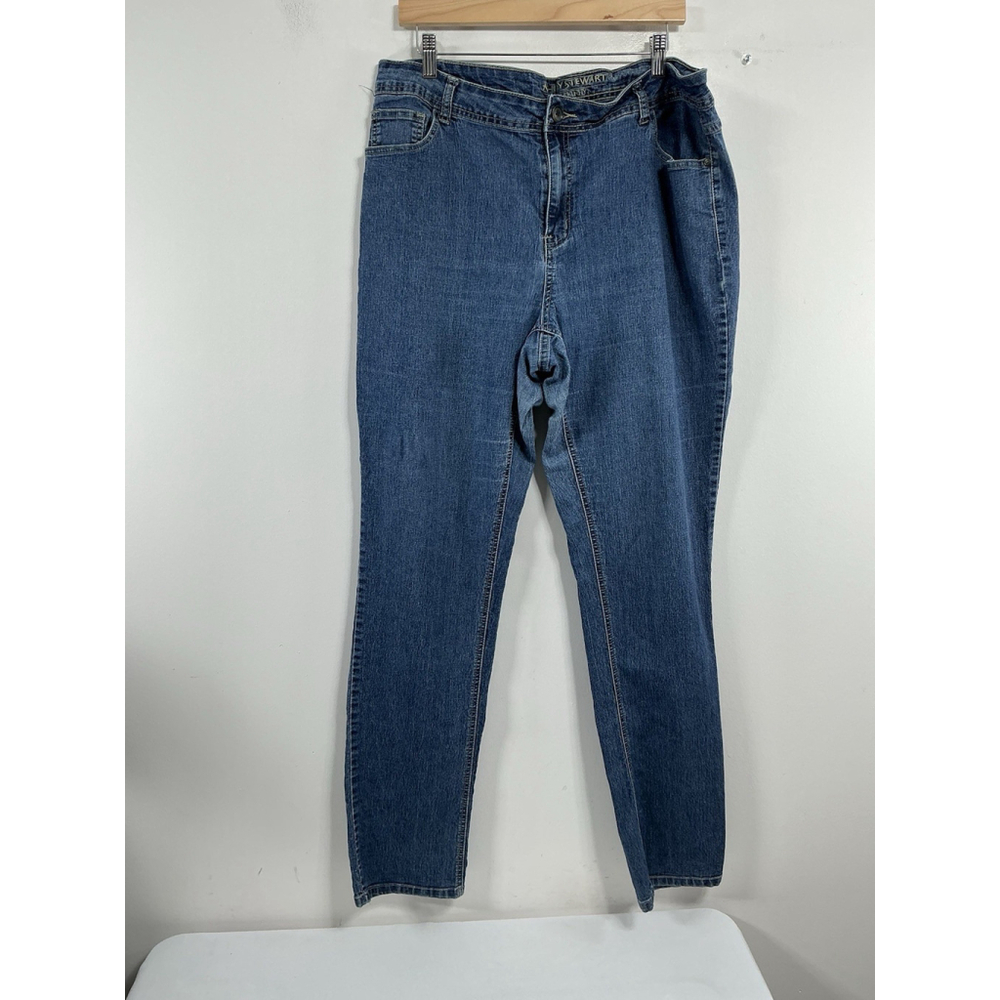 Womans Ashley Stewart Tall Skinny Blue Jeans Size 18T 0152/A-5